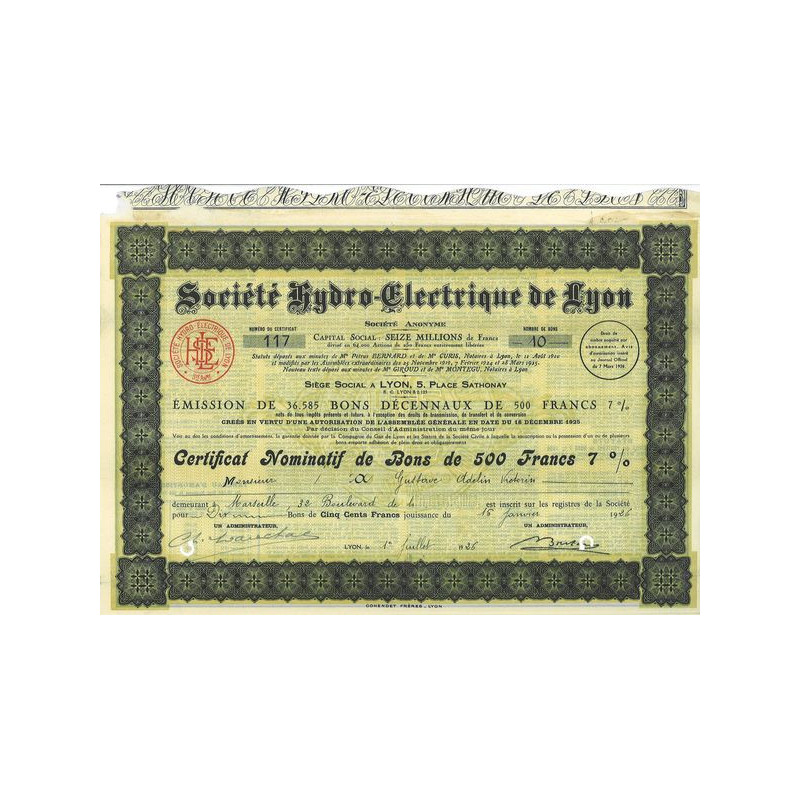 Sté Hydro-Electrique de Lyon
