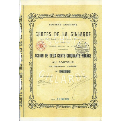 S.A. des Chutes de la Gillarde