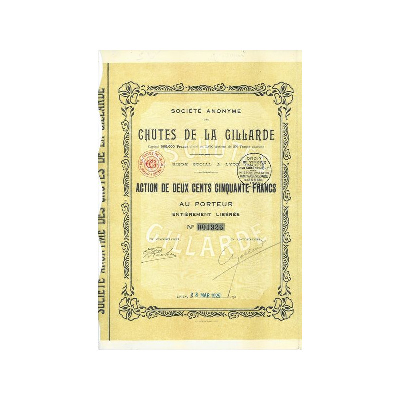 S.A. des Chutes de la Gillarde