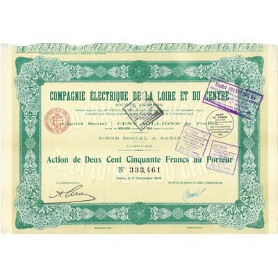 Cie Electrique de la Loire et du Centre (Act 250 F)