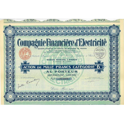 Cie Financière d'Electricité