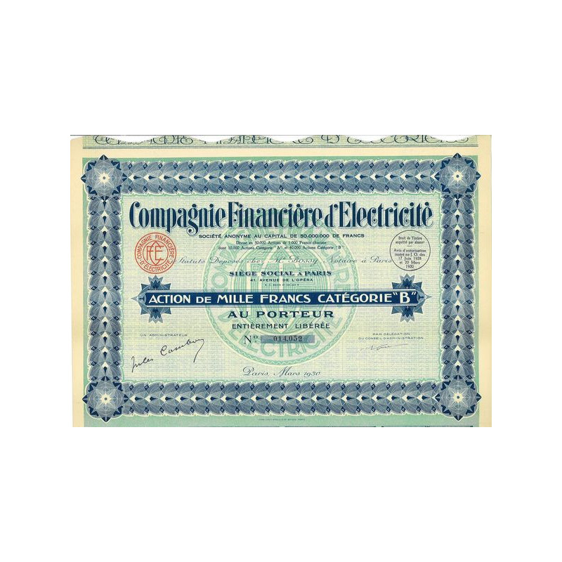 Cie Financière d'Electricité