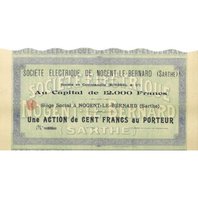 Sté Electrique de Nogent-Le-Bernard (Sté en commandite Mondrel & Cie) (blanquette)
