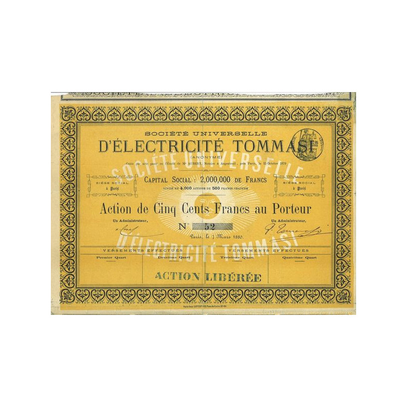 Sté Universelle d'Electricité Tommasi