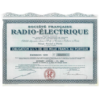 Sté Française Radio-Electrique (Obl)