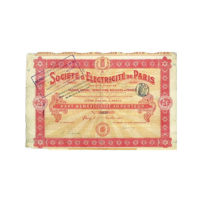 Sté d'Electricité de Paris (PB)