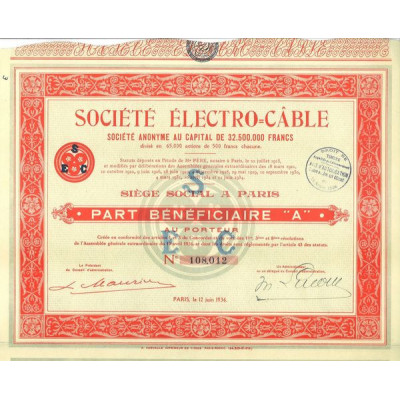 Sté Electro-Câble (PB "A")