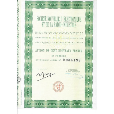 Sté Nouvelle d'Electronique et de Radio-Industrie