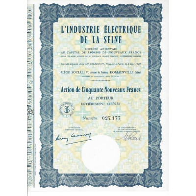 l'Industrie Electrique de la Seine