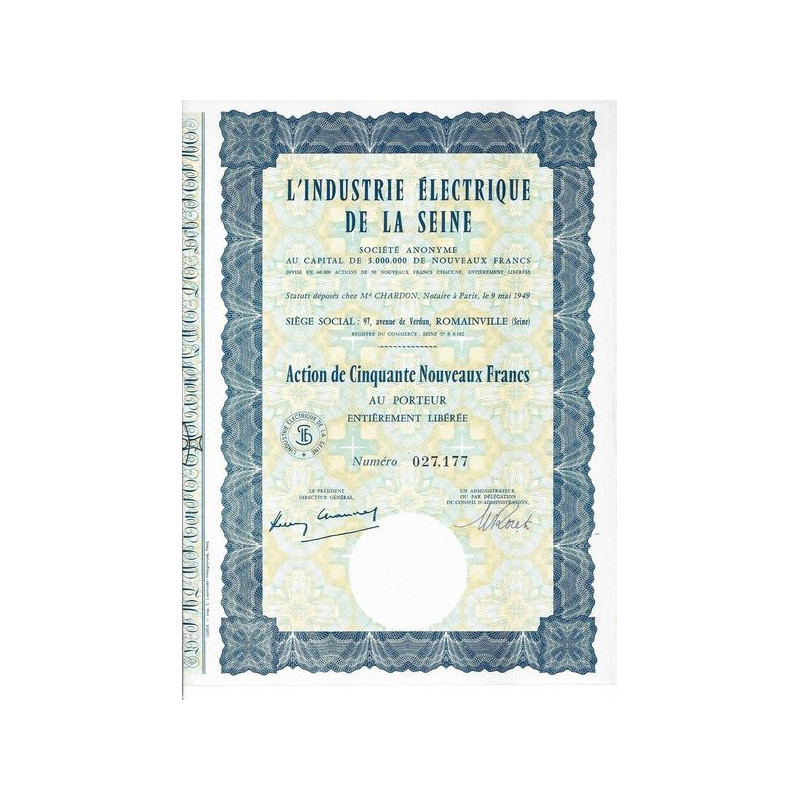 l'Industrie Electrique de la Seine