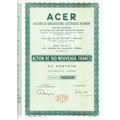 ACER Ateliers de Constructions Electriques du Rhône