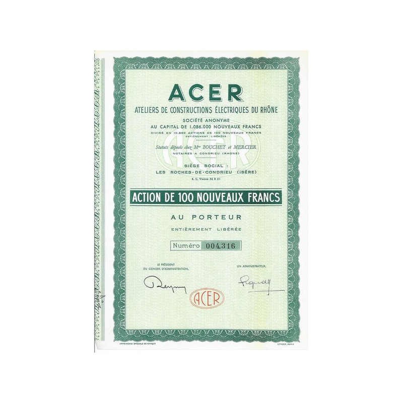 ACER Ateliers de Constructions Electriques du Rhône