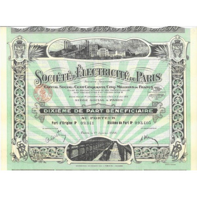 Sté d'Electricité de Paris (10ème PB)