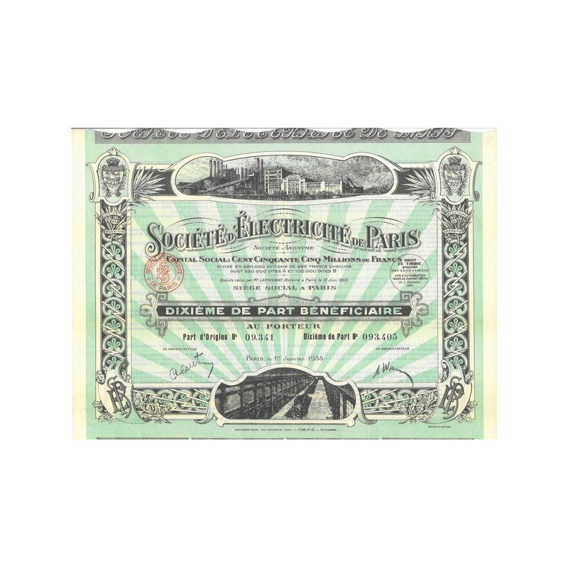 Sté d'Electricité de Paris (10ème PB)