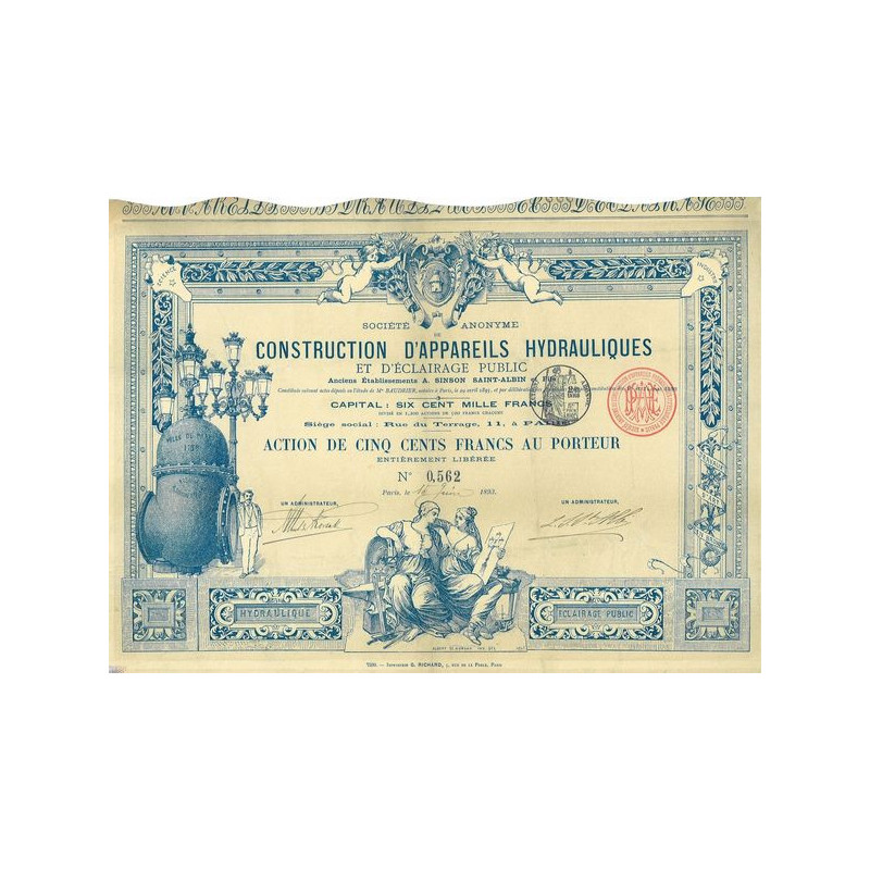 S.A. de Construction d'Appareils Hydrauliques et d'Eclairage Public - Anc Ets A. SINSON SAINT-ALBIN et Fils