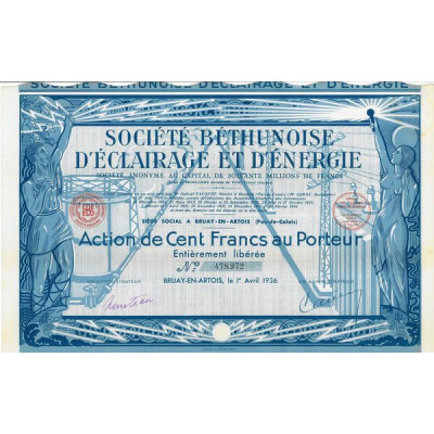 Sté Béthunoise d'Eclairage et d'Energie (Act 100 F)