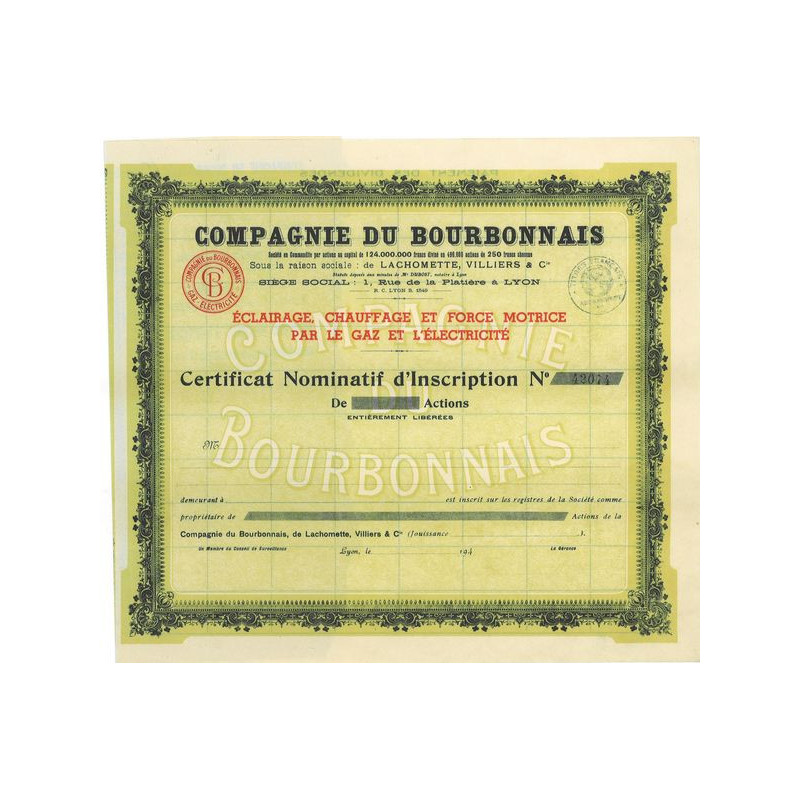 Cie du Bourbonnais (certif nomin) (blanquette)