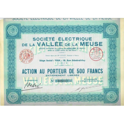 Sté Electrique de la Vallée de la Meuse