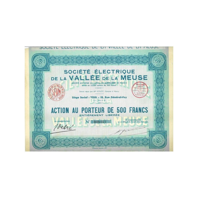 Sté Electrique de la Vallée de la Meuse