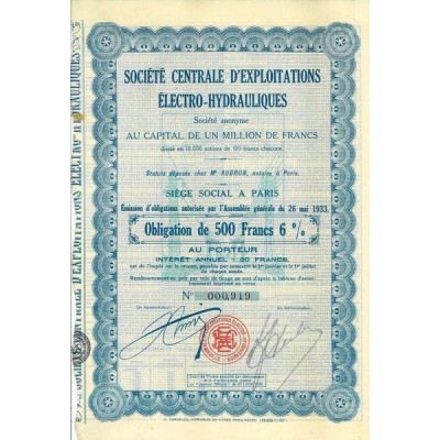 Sté Centrale d'Exploitations Electro-Hydrauliques