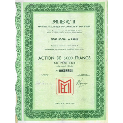 MECI Matériel Electrique de Contrôle et Industriel (Act 5000 F)