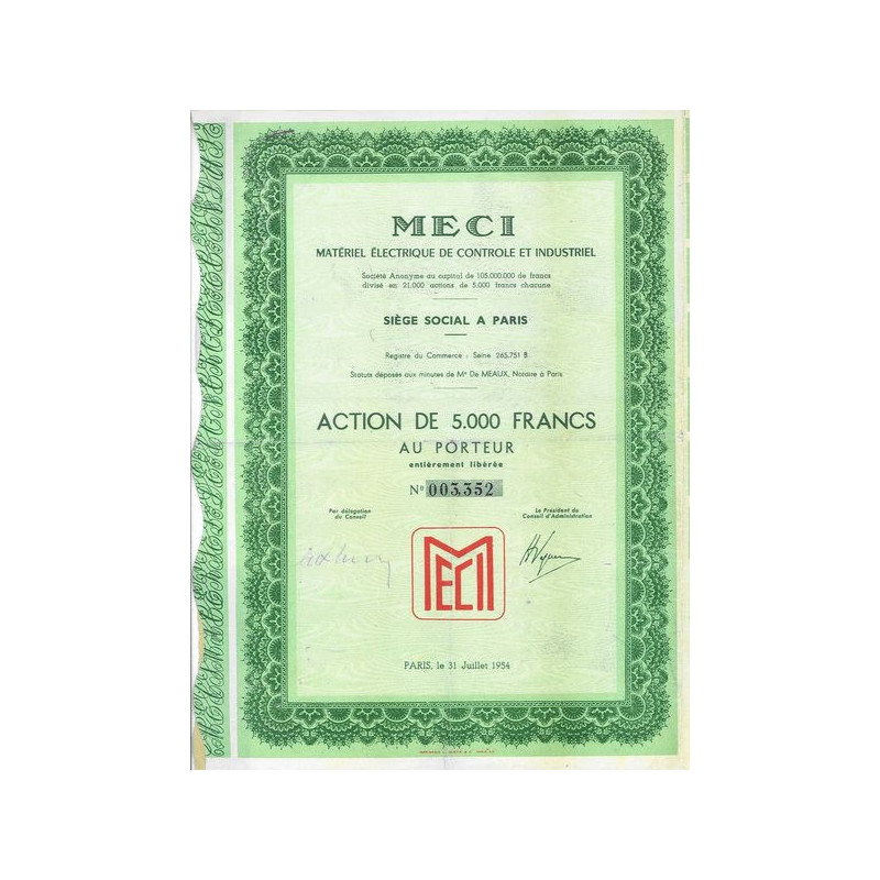 MECI Matériel Electrique de Contrôle et Industriel (Act 5000 F)
