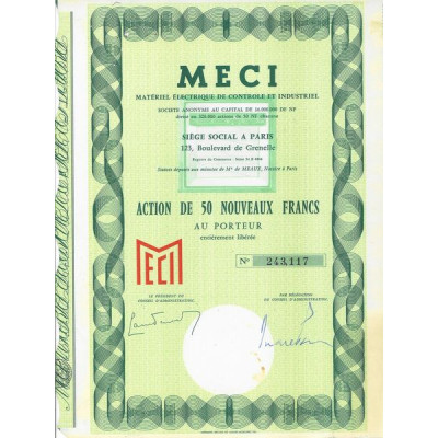 MECI Matériel Electrique de Contrôle et Industriel (Act 50 NF) (modèle 2)