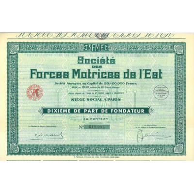 SFME Sté des Forces Motrices de l'Est