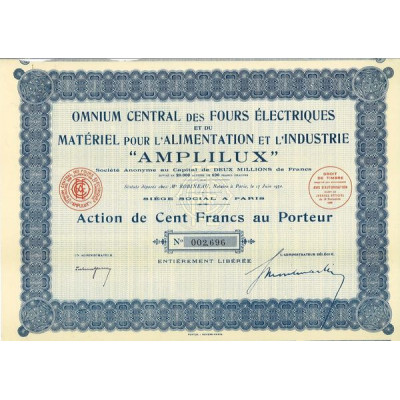 Omnium Central des Fours Electriques et du Matériel pour l'Alimentation et l'Industrie "Amplilux" (Act)