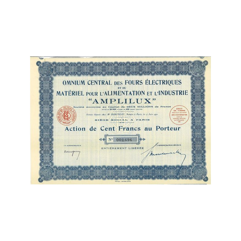 Omnium Central des Fours Electriques et du Matériel pour l'Alimentation et l'Industrie "Amplilux" (Act)
