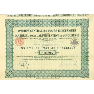 Omnium Central des Fours Electriques et du Matériel pour l'Alimentation et l'Industrie "Amplilux" (10ème PF)