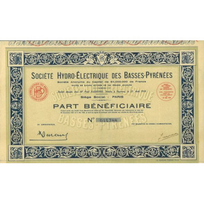 Sté Hydro-Electrique des Basses-Pyrénées