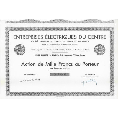 Entreprises Electriques du Centre (Act 1000 F)