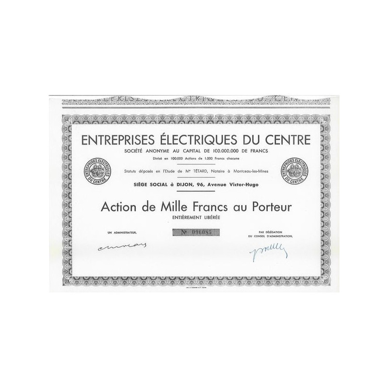 Entreprises Electriques du Centre (Act 1000 F)