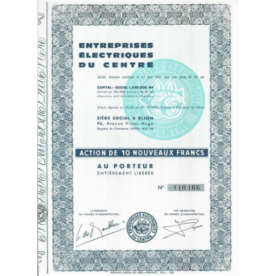 Entreprises Electriques du Centre (Act 10 NF)