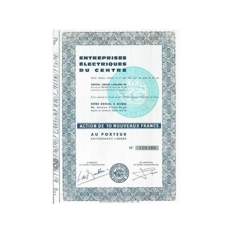 Entreprises Electriques du Centre (Act 10 NF)