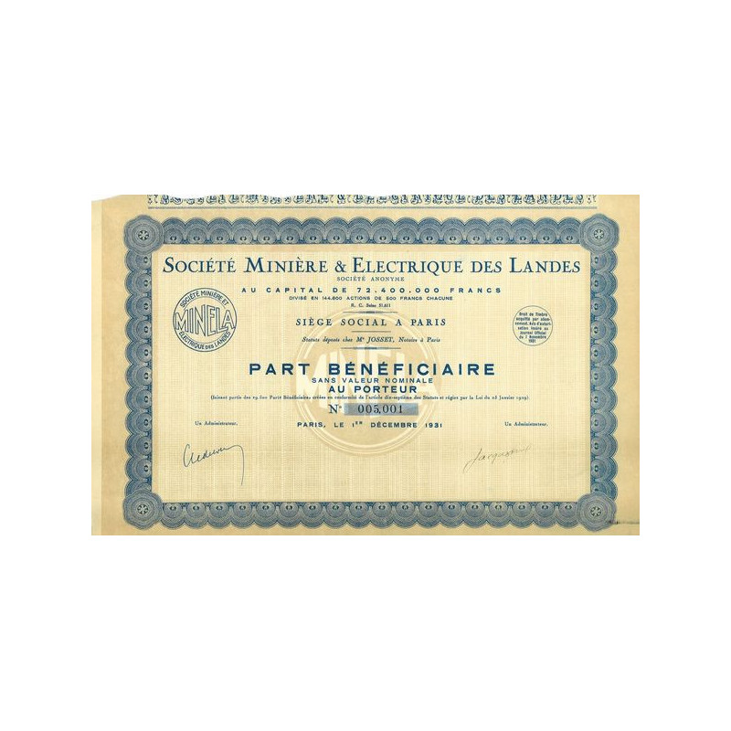 Sté Minière & Electrique des Landes