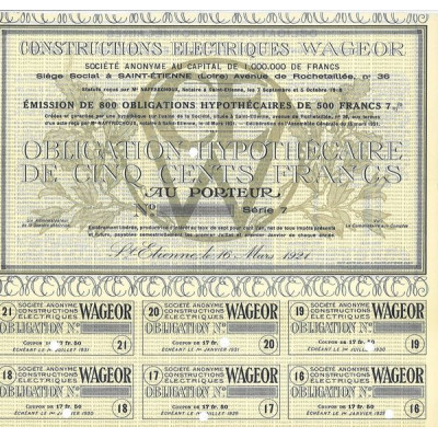 Constructions Electriques Wageor (blanquette)