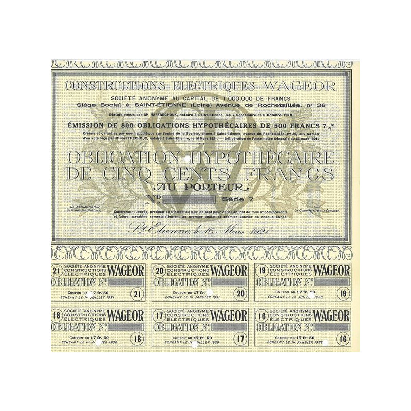 Constructions Electriques Wageor (blanquette)