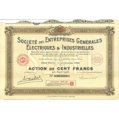 Sté des Entreprises Générales Electriques & Industrielles