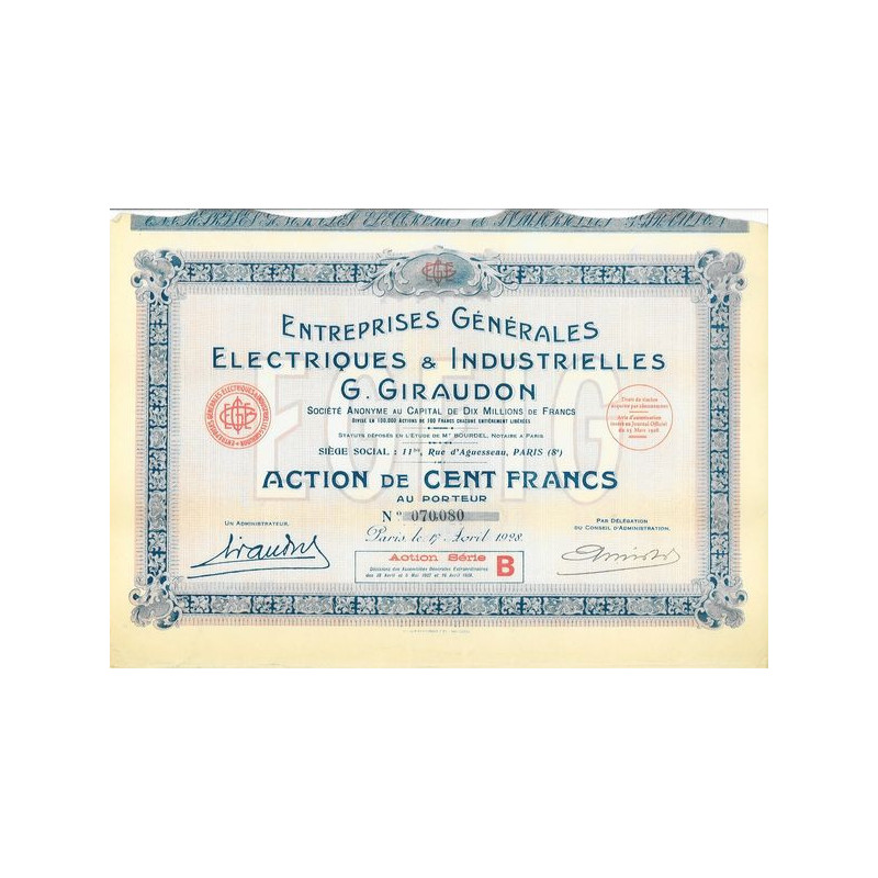 Entreprises Générales Electriques & Industrielles G. Giraudon (Act)