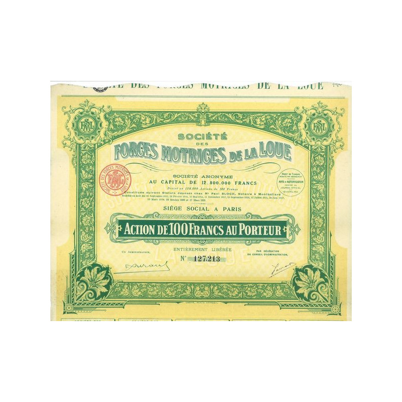 Sté des Forces Motrices de la Loue