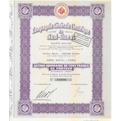 Cie Générale Electrique du Sud-Ouest
