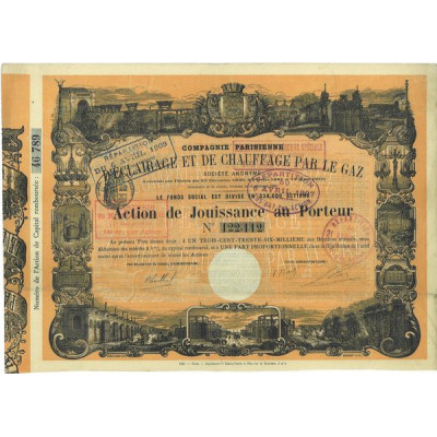 Cie Parisienne d'Eclairage et de Chauffage par le Gaz (Act Jouissance)