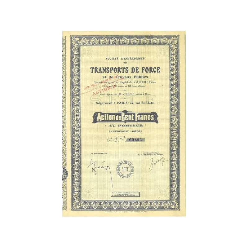 Sté d'Entreprises de Transports de Force et de Travaux Publics