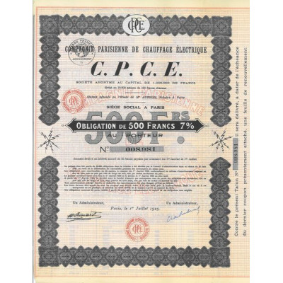 Cie Parisienne de Chauffage Electrique C.P.C.E.