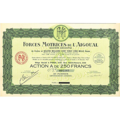 Forces Motrices de l'Aigoual (Act A 250 F)