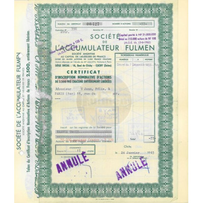 Sté de l'Accumulateur Fulmen