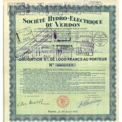 Sté Hydro-Electrique du Verdon