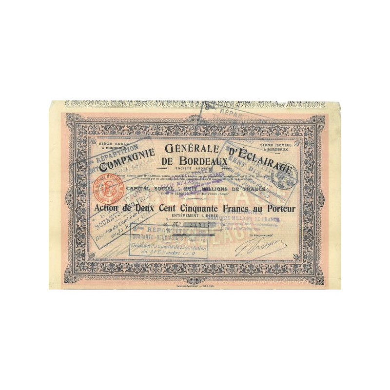 Cie Gale d'Eclairage de Bordeaux